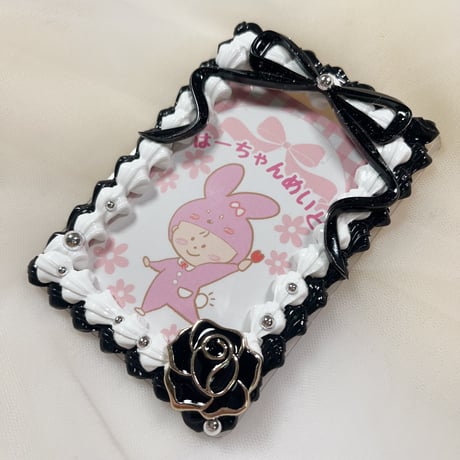 【モノクロリボン】B8 ホイップデコトレカケース ⑦