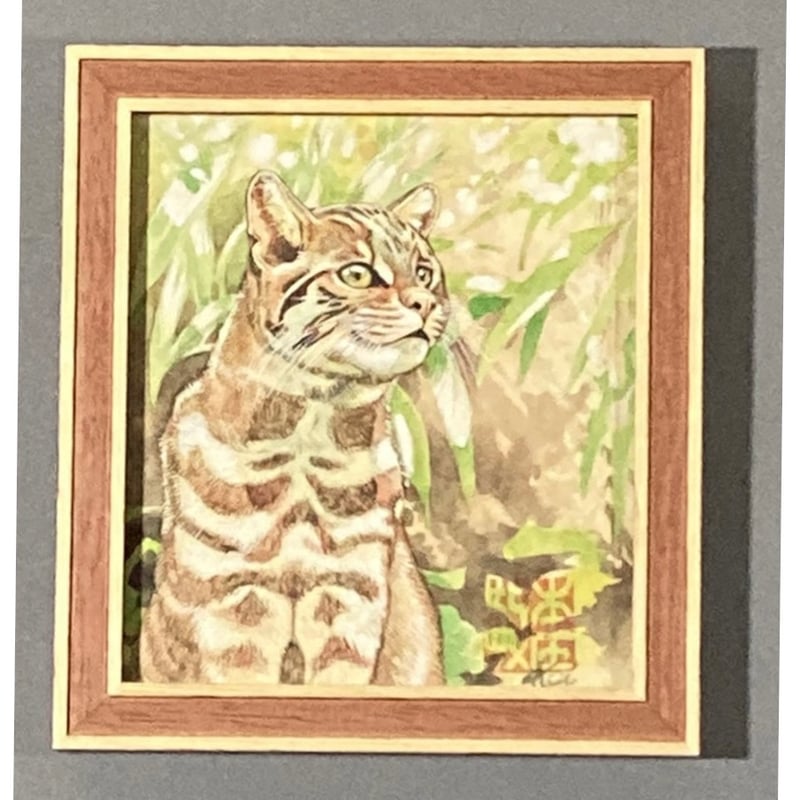 漫画家 色紙 額装 猫 漫画家 色紙 額装 猫