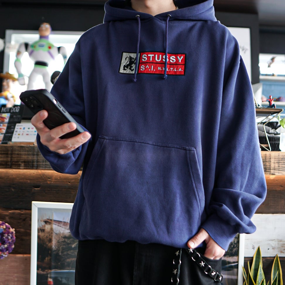 90s OLD STUSSY BOX LOGO パーカー XL | FOLLOW YOUR H 90s OLD STUSSY BOX LOGO パーカー XL | FOLLOW YOUR H