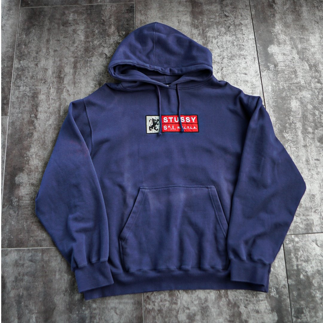 90s OLD STUSSY BOX LOGO パーカー XL | FOLLOW YOUR H 90s OLD STUSSY BOX LOGO パーカー XL | FOLLOW YOUR H
