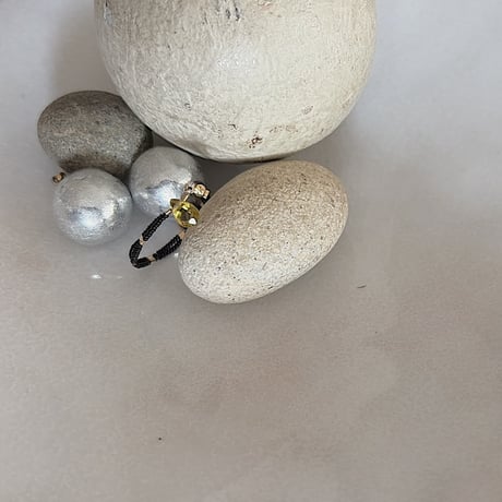 -  lemon yellow tourmaline ring  -