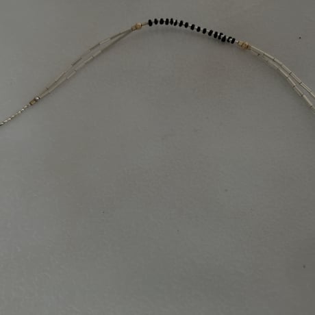 6/6 再入荷◎- black × silver - quartz bracelet  -