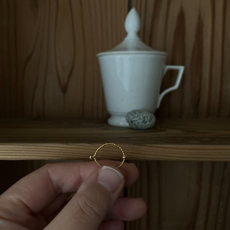 karen silver × K18YG ring
