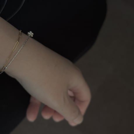 -  K18YG × silver bracelet  -