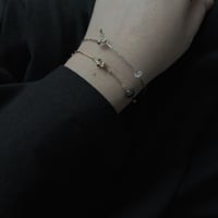 応相談 item - her-kimer 3粒 bracelet -silver -