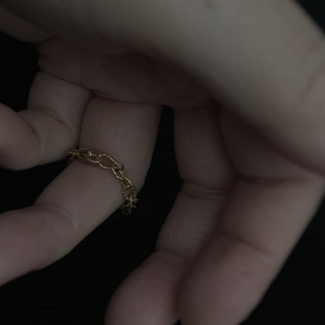 new - silver chain ring -