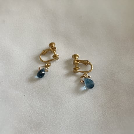 -  drop tourmaline quartz pierce  -  片耳