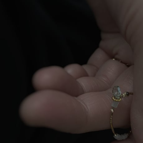 -  clear color tourmaline ring  -