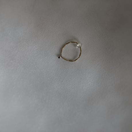 crystal × 曉ater karen silver ring