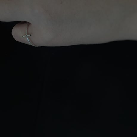 silver - cross ring -