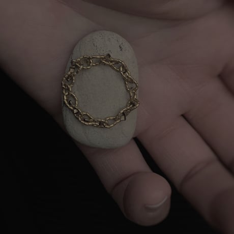 new - silver chain ring -