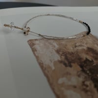 6/6 再入荷◎- black × silver - quartz bracelet  -