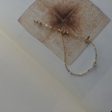 -1点モノ -new- oil in quartz bracelet  - gold -