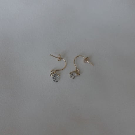 -  drop tourmaline quartz pierce  -  片耳
