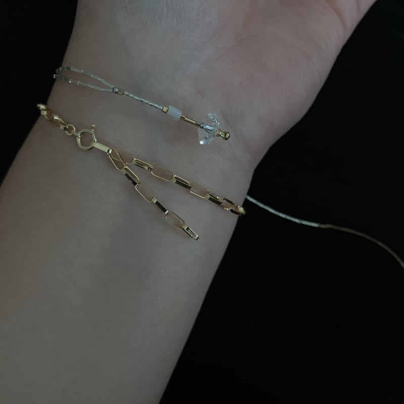 black × silver - quartz bracelet - | 曉 ater