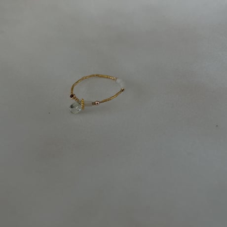 -  clear color tourmaline ring  -