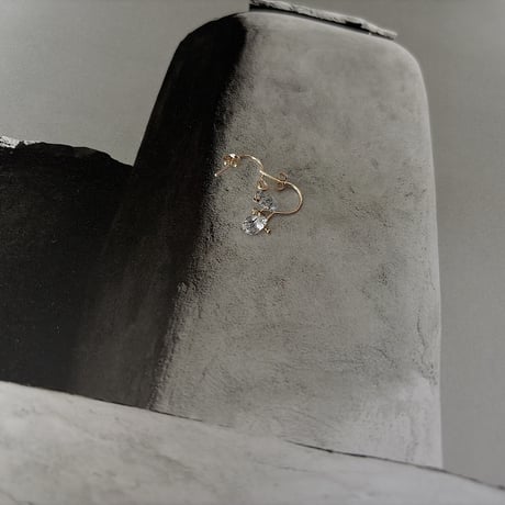 -  drop tourmaline quartz pierce  -  片耳