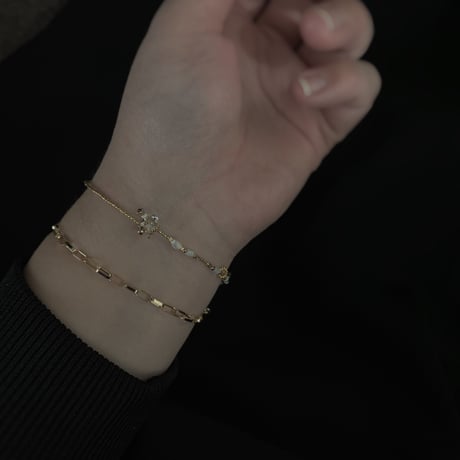 -1点モノ -new- oil in quartz bracelet  - gold -