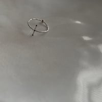 silver - cross ring -
