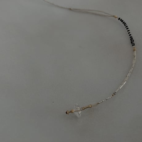 6/6 再入荷◎- black × silver - quartz bracelet  -