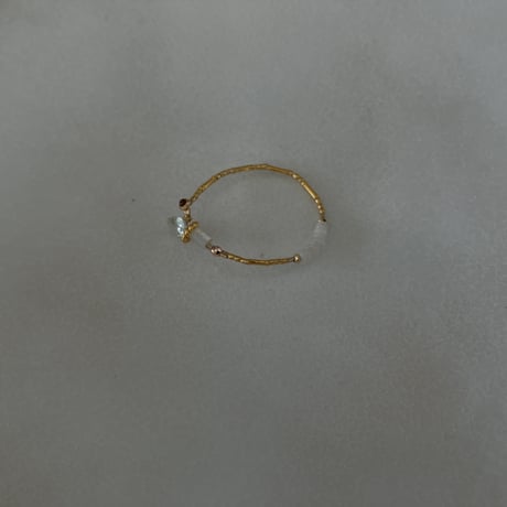 -  clear color tourmaline ring  -