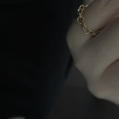 new - silver chain ring -