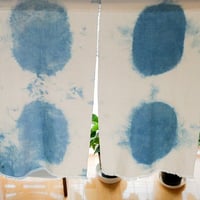 【久留米織】藍染め　暖簾（のれん） 丸４つ