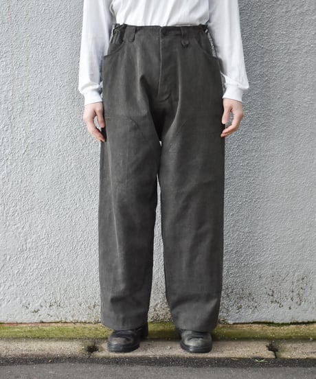 O project  DOUBLE KNEE TROUSERS/COTTON LINEN AGED DENIM