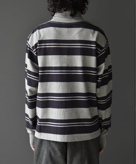 P.A.M. LINES IN TIME STRIPE MOCK NECK LS TOP