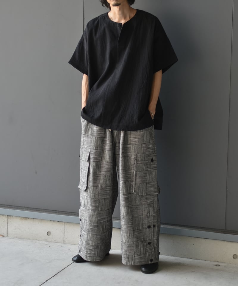 LAST1】O project EASY CARGO PANTS / BLOCK STRIP