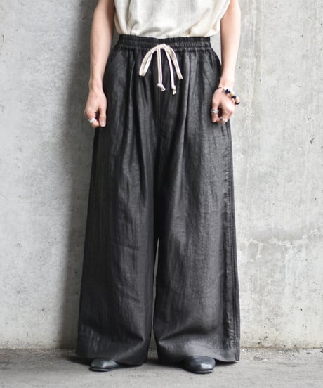 【LAST1】O project EASY WIDE PANTS/SPECIAL WRINKLE SILK