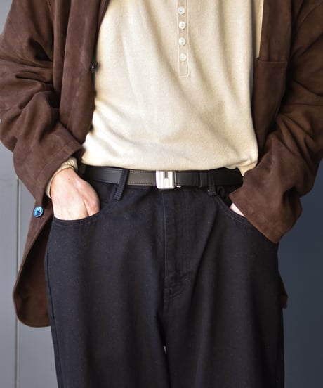 CCU SLIDE BUCKLE BELT -COW SKIN BY GUIDI