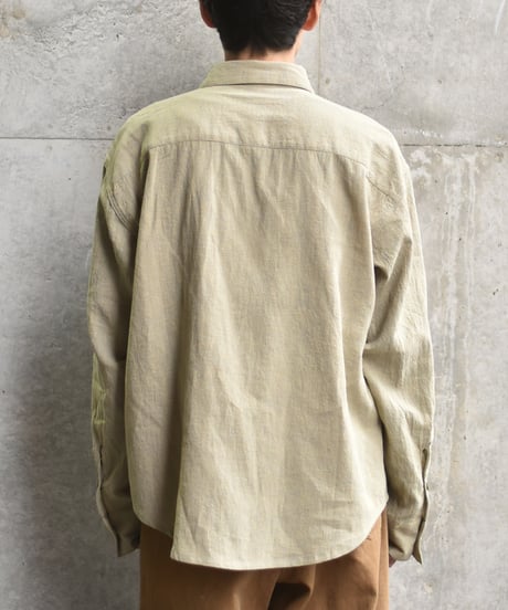nakedgauge LINEN COTTON RANDOM COLOR HOUNDS TOOTH SHIRT LS