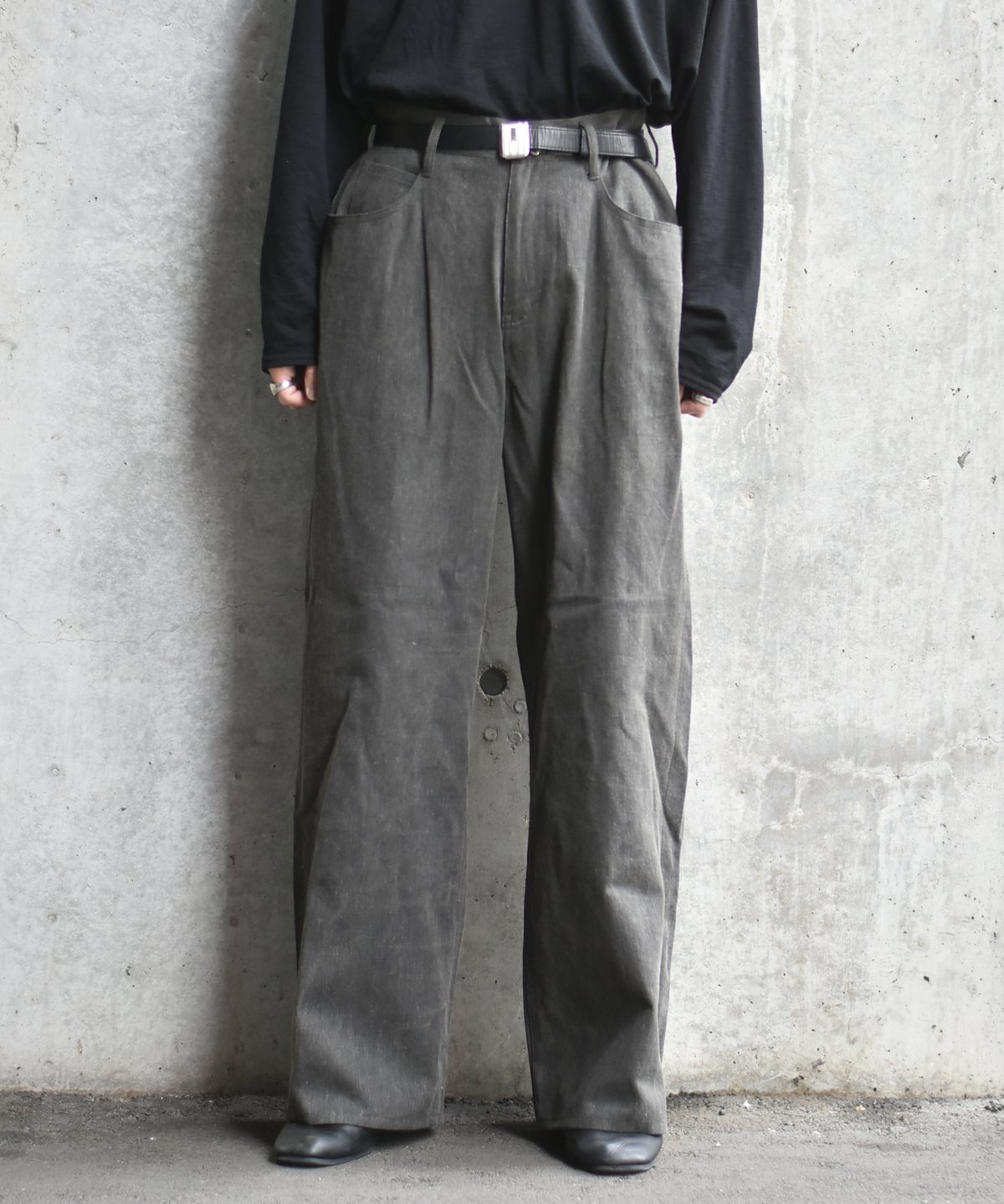 nakedgauge COTTON×LINEN PIGMENT DYED ASHLEY PA