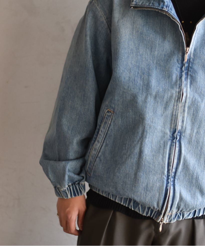 supernova. スーパーノヴァ 日本製 Big Jean Track Coat - Tencel Denim バイカラー オーバーサイズデニムジャケット S インディゴ/カーキ Gジャン テンセル トラック コート アウター【中古】【supernova.】 201029n1_682.jpg