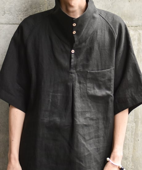 Gorsch the merry coachman European Linen Horizontal Open Raglan Short Sleeve Shirt