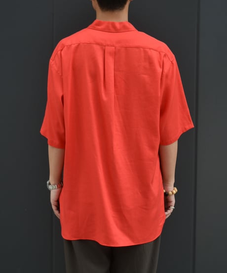 【LAST1】ULTERIOR  RAYON LINEN TWILL HALF-ZIP SHIRT
