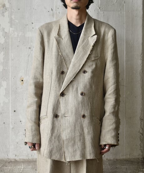 TUITACI HEAVY LINEN DOUBLE JACKET
