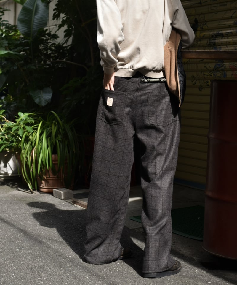 LAST1】Willow Pants P-018 wool check-45do exclu