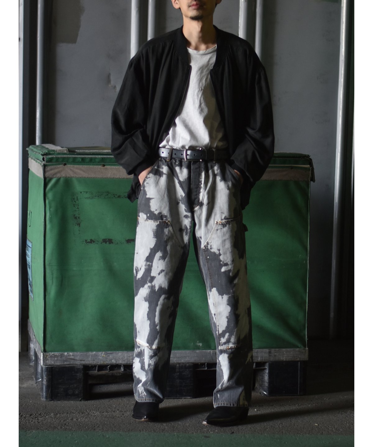 Willow Pants P-034 BLK bleach | 45do｜refomed・Go