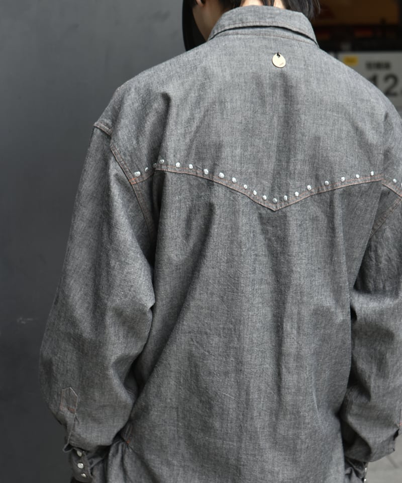 NAM BELLOWS DUNGAREE SHIRT - GEL STUDS | 45do｜U
