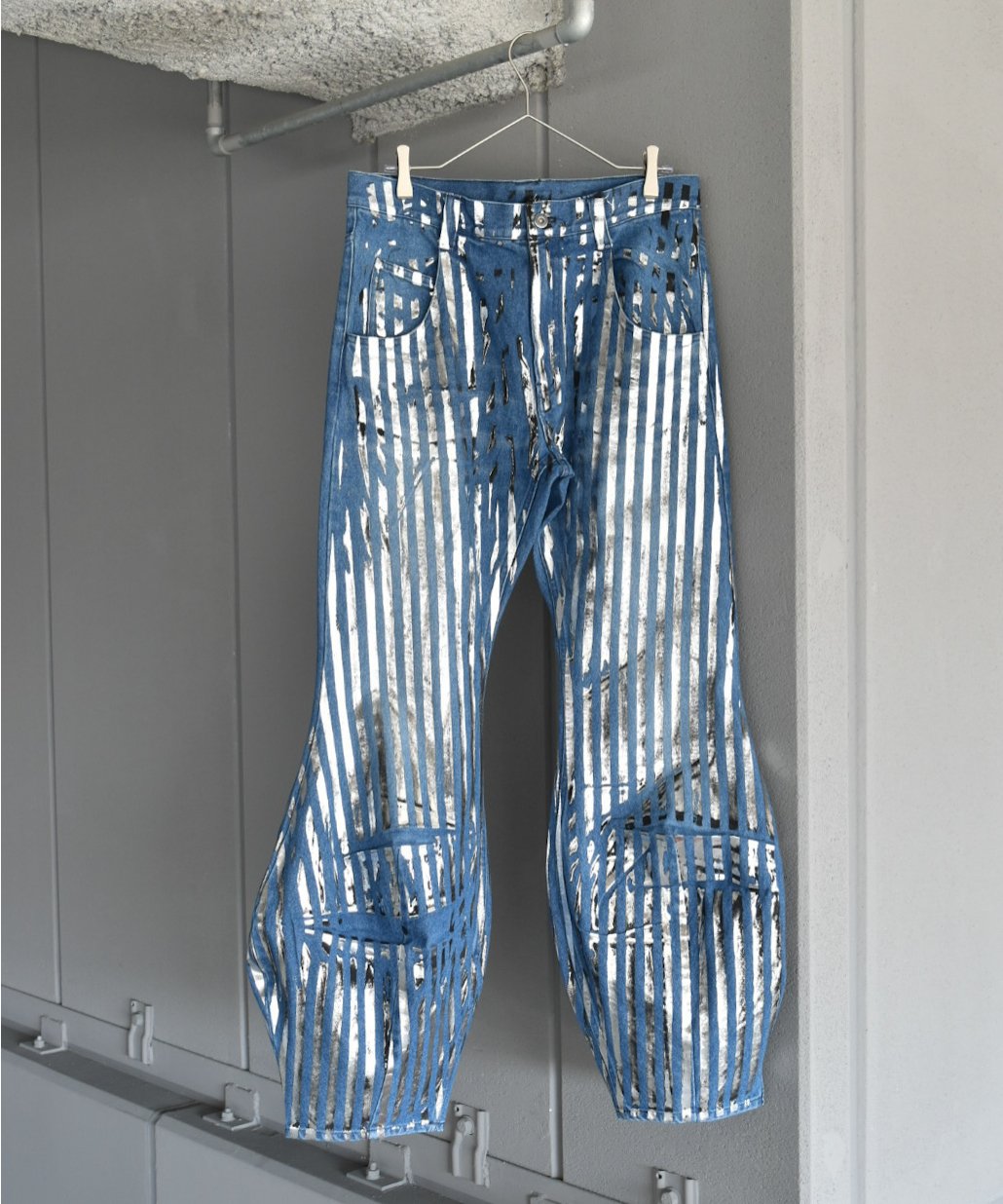 ナム ダメージ 加工 トランペット デニム パンツ サイズ3 NAM ナム ダメージ 加工 トランペット デニム パンツ サイズ3