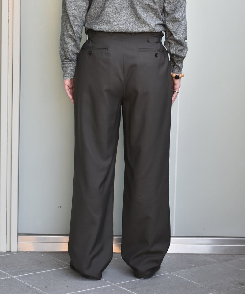 ULTERIOR SUPER FINE WOOL TROPICAL TUCKED TROUS