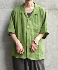 Gorsch the merry coachman European Linen Open Collar Raglan Short Sleeve Shirt