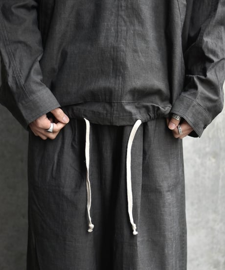 O project SKIPPER SHIRT/SUMI DYED SLUB CLOTH
