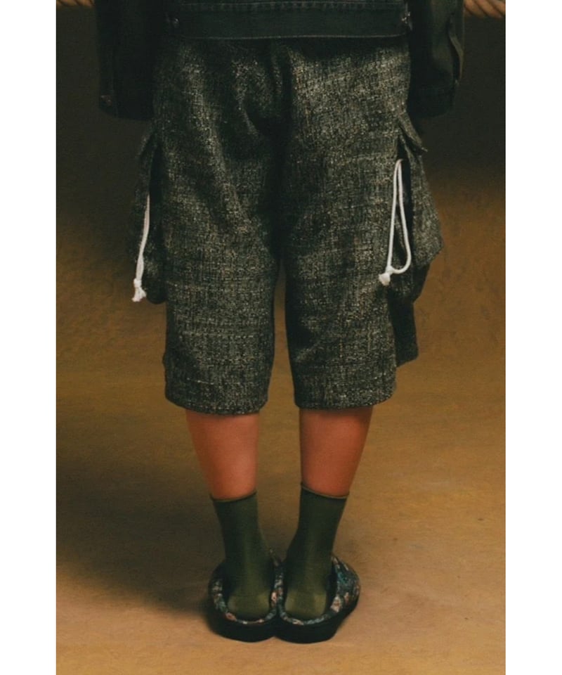 マ*ー様 PARANOID 25SS Tweed Purse Cargo Sho PARANOID 25SS Tweed Purse Cargo Shorts