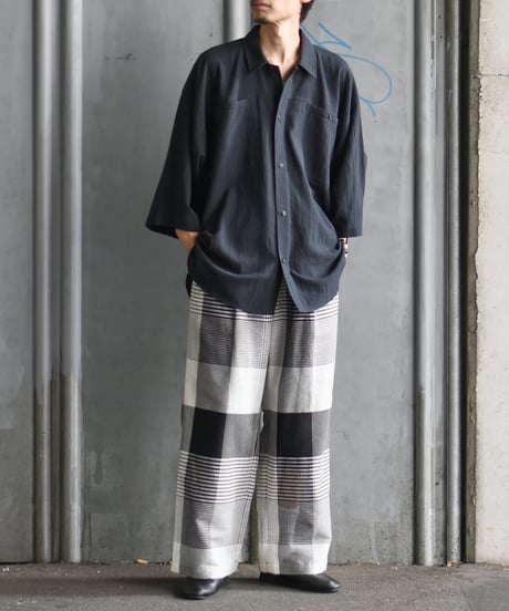 O project  OVERSIZED SHORT SLEEVE SHIRTS/FINE STRIP