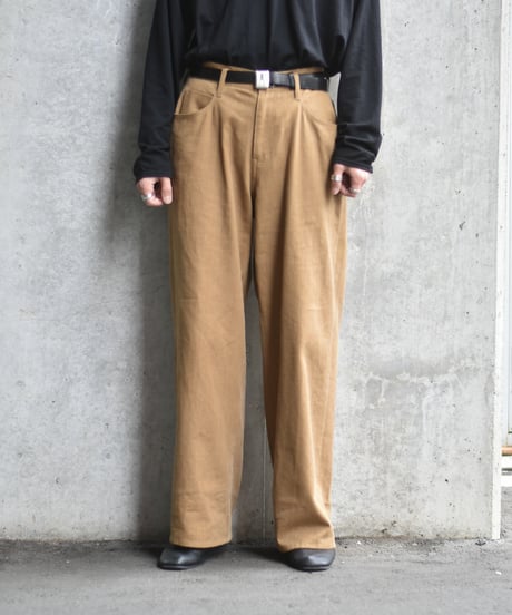 【LAST1】nakedgauge  COTTON×LINEN PIGMENT DYED ASHLEY PANTS