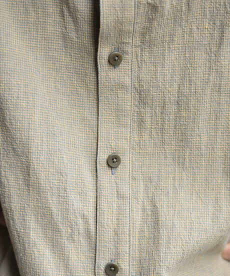nakedgauge LINEN COTTON RANDOM COLOR HOUNDS TOOTH SHIRT LS