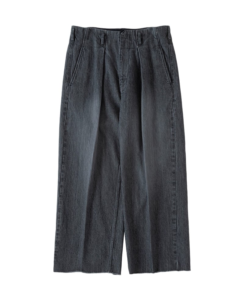 saby STRIPE DENIM TUCK BAGGY-vintage wash- | 45do saby STRIPE DENIM TUCK BAGGY-vintage wash- | 45do